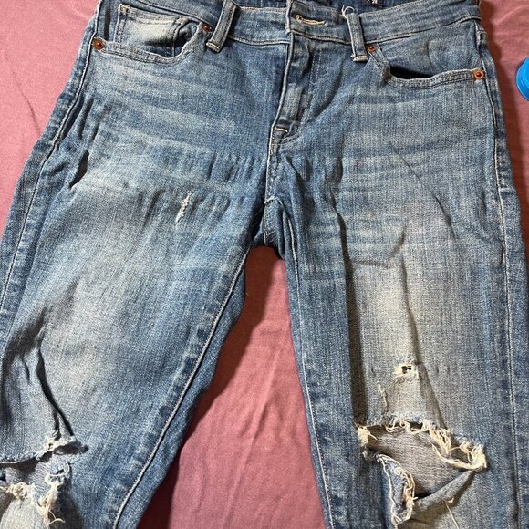 Lucky Brand Stella Skinny Distressed Blue Jeans - Size 2/24 - Picture 6 of 9